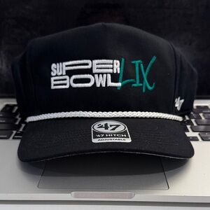 '47 Black Super Bowl LIV Cap with White and Green Embroidery